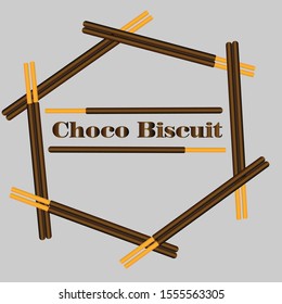 Chocolatte biscuit vecteor for illustration