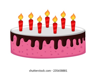 Chocolaty Cake with Candles