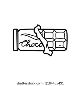 Chocolet bar minimal modern vector