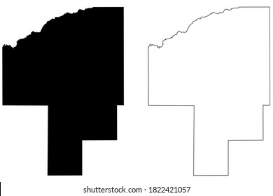 Choctaw County, Mississippi (U.S. county, United States of America, USA, U.S., US) map vector illustration. Choctaw  map sketch.