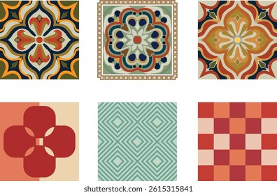 Choice of 6 different modern mixed floor or wall tiles with a slight glossy or full glossy effect.
