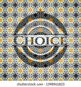 Choice arabesque style badge. arabic decoration.