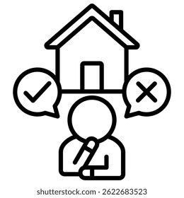 Auswahlarchitektur-Symbolelement für Design