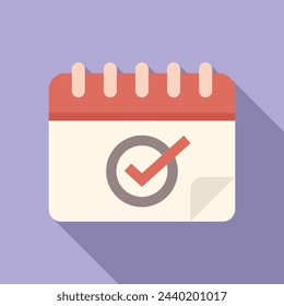 Choice ballot date icon flat vector. People process. Electronic presidency