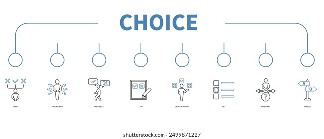 choice banner web icon vector illustration concept