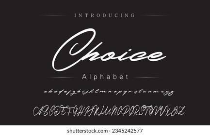 Choice Best Alphabet Painting Paint Brush Beauty Script Logotype Font lettering handwritten