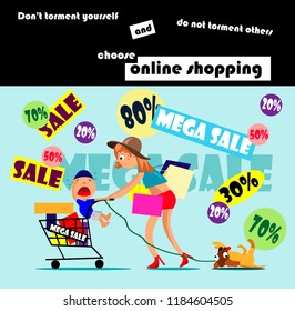 choice between shopping and online shopping