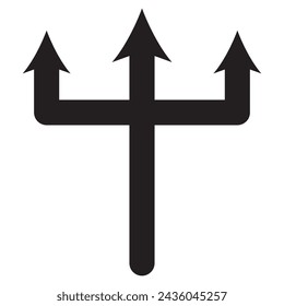 Choice between three roads icons. Three-way directional arrow collection. Way, road, direction, branching, arrows - stock vector. 11.11