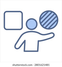 Choice Blue Icon Vector Illustration