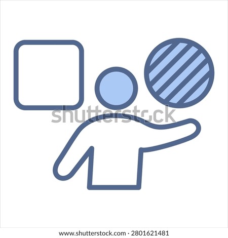 Choice Blue Icon Vector Illustration