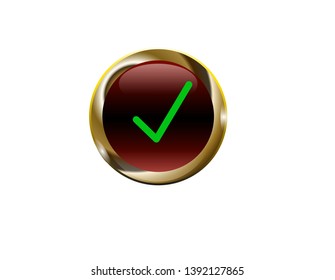 Choice. Button done. Vector graphics. EPS 10