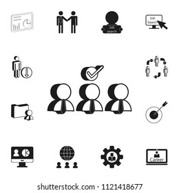 choice of candidate for work icon. Detailed set of HR Heat hunting icons. Premium quality graphic design sign. One of the collection icons for websites, web design, mobile app on white background
