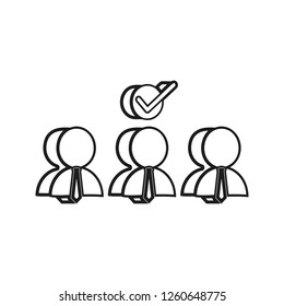 choice of candidate for work icon. Element of HR & Heat hunting for mobile concept and web apps icon. Thin line icon for website design and development, app development