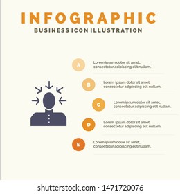 Choice, Choosing, Criticism, Human, Person Solid Icon Infographics 5 Steps Presentation Background