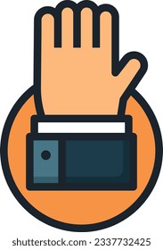 Icono de la línea de color de la opción - Icono único, vector