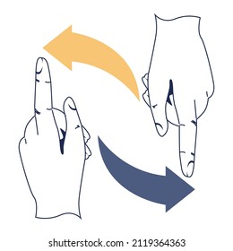 Choice concept. Difficult decision-making, success or failure. Two options dilemma, trying to choose one. Flat vector illustration