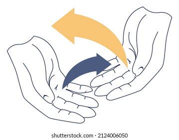 Choice concept. Difficult decision-making, success or failure. Two options dilemma, trying to choose one. Flat vector illustration