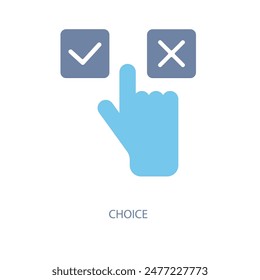 choice concept line icon. Simple element illustration. choice concept outline symbol design.