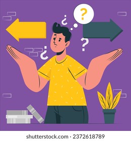 ilustración de diseño de vector de concepto de elección
