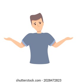 Choice confused icon cartoon vector. Uncertainty vuca. Business question