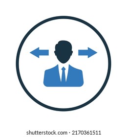 Choice, confusion, decision icon. Editable vector illustration.