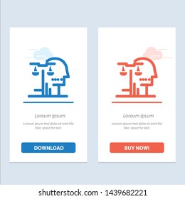 Choice, Court, Human, Judgment, Law  Blue and Red Download and Buy Now web Widget Card Template