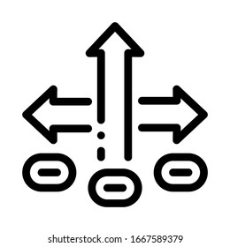 Choice Decision Icon Vector. Outline Choice Decision Sign. Isolated Contour Symbol Illustration
