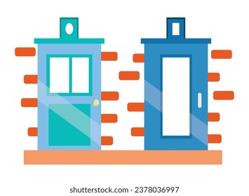 choice door illustration vector isolated