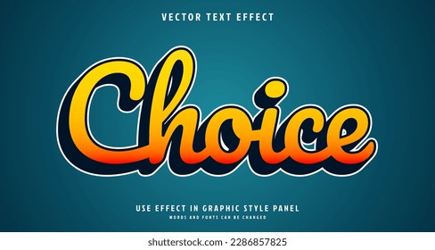 Choice Editable text effect with Tosca background