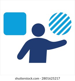 Choice Flat Blue Icon Style