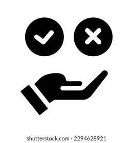 choice glyph icon illustration vector graphic
