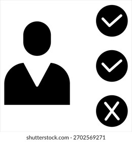 Choice Glyph Icon Illustration Vector