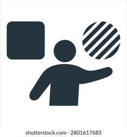 Choice Glyph Icon Vector Illustration