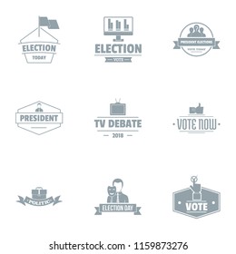 Choice of the government logo set. Simple set of 9 choice of the government vector logo for web isolated on white background