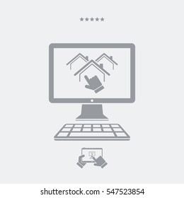 Choice of home - Vector icon for computer website or application