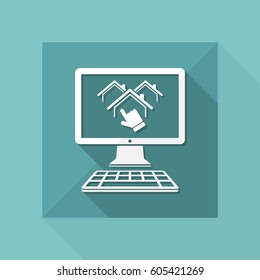 Choice of home - Vector icon for computer website or application