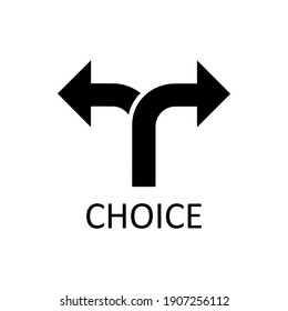 Choice Icon. Alternate Route Symbol - Vector, Sign for Design, Presentation, Website or Apps Elements.