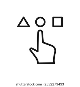 Choice icon black and white vector outline sign