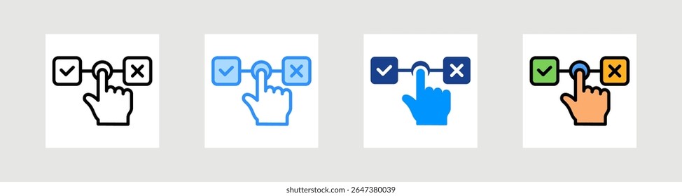 Escolha Ícone Coleção Definir Vários Estilos