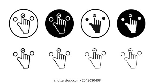 Choice icon Flat simple outline set