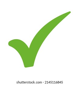 Icono de elección, marca verde, marca de verificación Icono de ilustración estilo plano aislado en fondo blanco. EPS vectorial 10