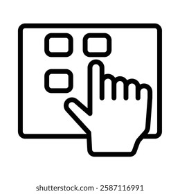 Choice icon illustration in line style. Perfect for website mobile app presentation. Suitable for any user interface and user experience