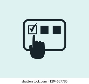 Choice icon line isolated on clean background. Choice icon concept drawing icon line in modern style. Vector illustration for your web mobile logo app UI design.