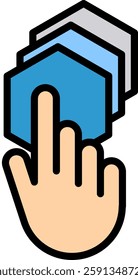 Choice Icon Lineal Color Vector Illustration