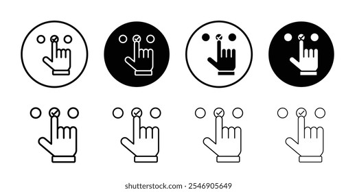 Icono de elección logotipo lineal aislado