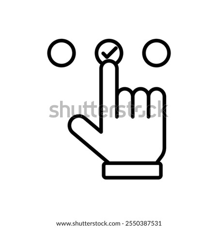Choice icon linear logo isolated