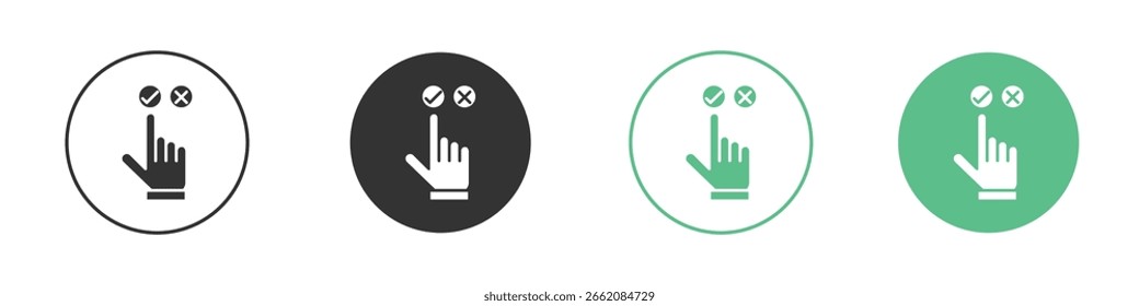 Choice icon Minimal Flat Line Vector Icon Set.