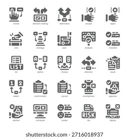 Choice Icon pack for your website, mobile, presentation, and logo design. Choice Icon solid design. Vector graphics illustration and editable stroke.