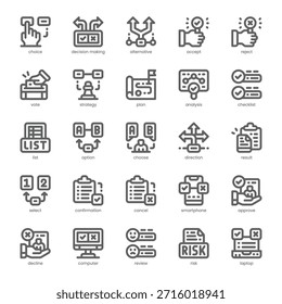 Choice Icon pack for your website, mobile, presentation, and logo design. Choice Icon outline design. Vector graphics illustration and editable stroke.