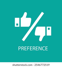 Choice icon preference. Vector solid icons collection